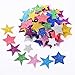 ZARRS Adesivi in ​​Schiuma Glitterata,100 Pack Stelle Autoadesivo Adesivo di Scintillio per Bambini Arte Scrapbooking Decorazioni Colori Assortiti Eva 4 Set