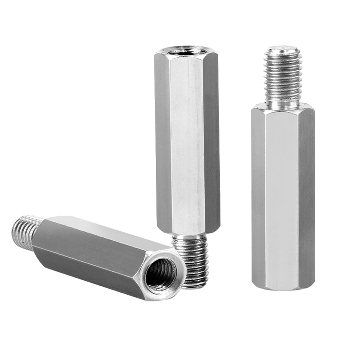 Teron Confezione da 10 distanziatori esagonali in acciaio inox PCB Board viti distanziali filettatura esterna M6 x 30 + 8 mm