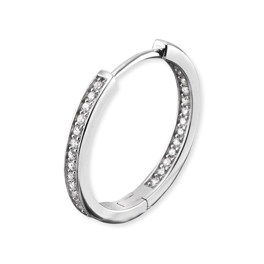 Engelsrufer Lisa Creole 925er-Sterlingsilber Weiße Zirkonia 24 mm