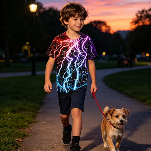 Image of Hgvoetty Boys Girls Graphic T-Shirts Kid 3D Casual Tops Tees for 6-16 Years