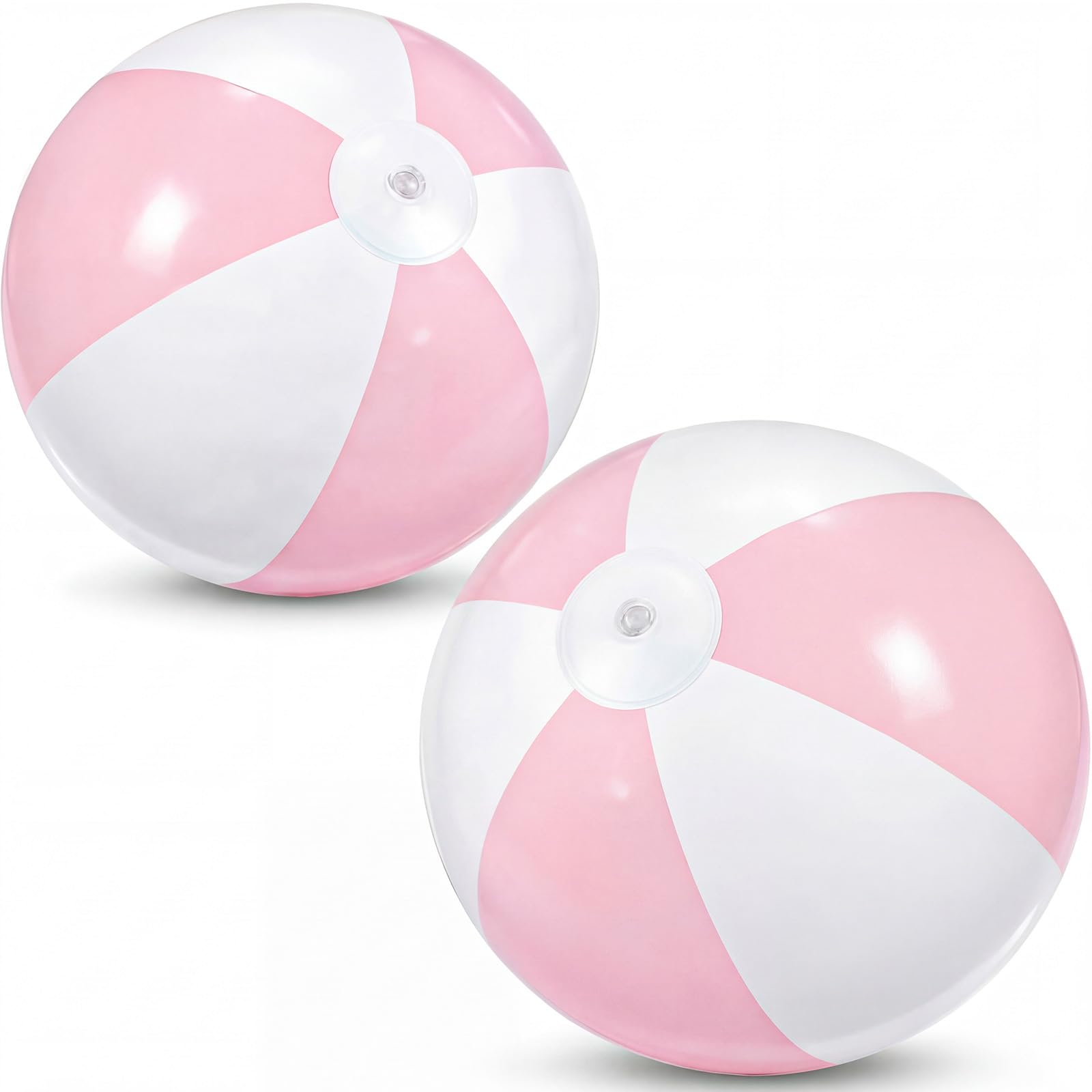 MiniInflat 2 Pcs Inflatable Beach Balls 16 Inch Pastel PVC Large Beach Balls Blow up Pool Water Game Toy for Kid Adult Birthday Luau Summer Decor Pool
