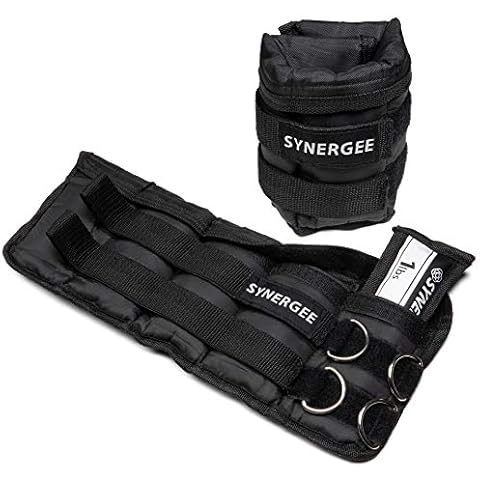Synergee Comfort Fit 1-10lb Adjustable Ankle/Wrist Weights (Set of 2). One Size Fits All. Cover