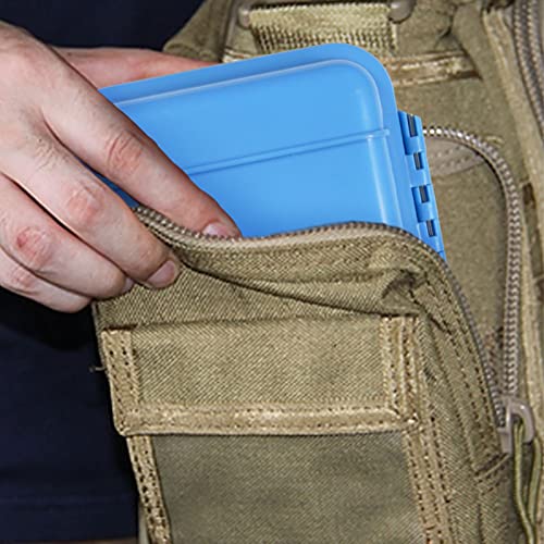 Image of Water Proof Case, Dry Storage Box, Shockproof Waterproof Box with 2 U‑Shape Buckle, Plastic Storage Container for Cameras, Phones, Camping, Fishing, Hiking(small-Blue)