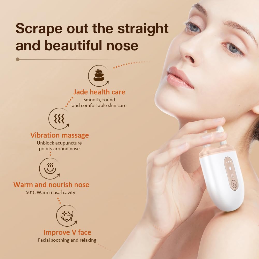 Masseur Électrique pour Rehaussement du Nez avec Vibration & Chaleur – Appareil de Remodelage Nasal et Raffermissement du Visage