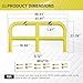 YZONA Steel Safety Bollard Post, 48 Inch Height, Yellow Protective Bollard with 8 Anchor Bolts for Warehouse Equipment Protection