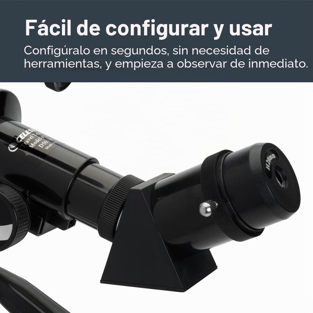 Celestron 21038 Travel Scope 50 Portable Refractor Telescope Kit with Backpack, Black