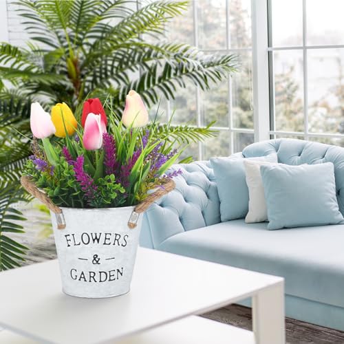 Artificial-Potted-Flowers-10-Tall-Fake-Tulips-Lavender-Spring-Table-Centerpiece-Farmhouse-Floral-Arrangement-in-Vase-Faux-Decorative-Plants-for-Home-Office-Outdoor-Easter-Patio-Decor Artificial Potted Flowers 10 Tall Fake Tulips Lavender Spring Table Centerpiece Farmhouse Floral Arrangement in Vase Faux Decorative Plants for Home Office Outdoor Easter Patio Decor
