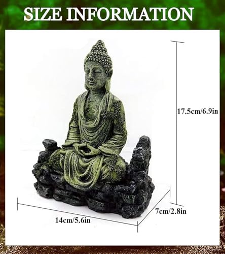 Image of anfei Kizzy Pets Aquarium Decoration Ornaments for Fish Tank Underwater Landscape Hideaway Fish Tank Scenery for Betta, Small Lizards, Etc(Buddha Statue Decor, Resin),5.6 X 6.9 Inch
