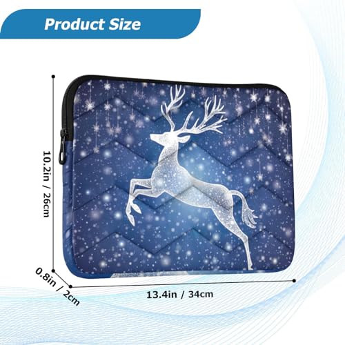 Funda para portátil de 13-14 pulgadas impermeable azul con reno miniatura 3