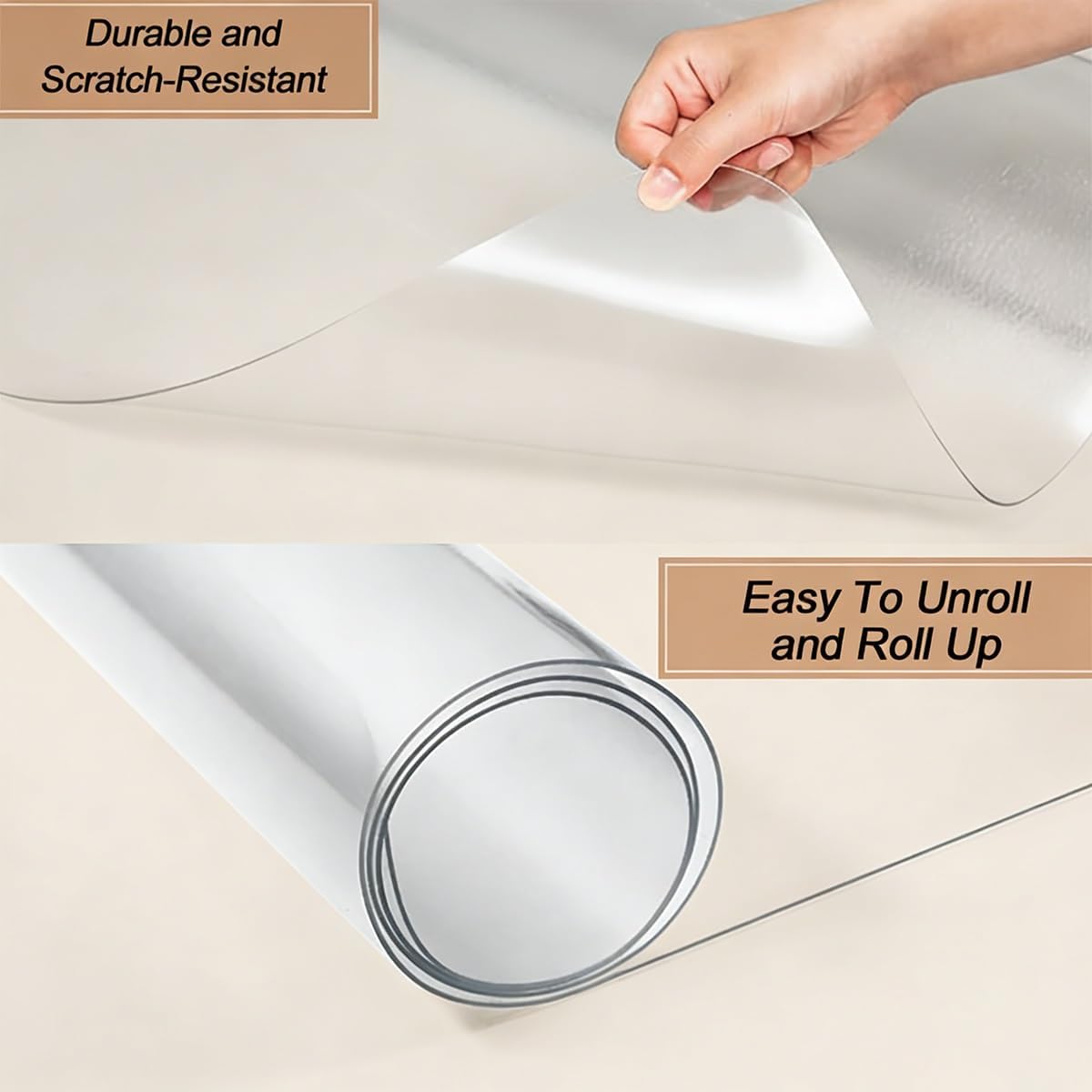 Clear Chair Mat for Hardwood Floors, Plastic Office Chair Mats for Hard Wood and Tile Floors, 1.5mm Floor Mat for Rolling Chairs, Heavy Duty PVC Floor Protector for Home or Office(Clear,30" x 60")