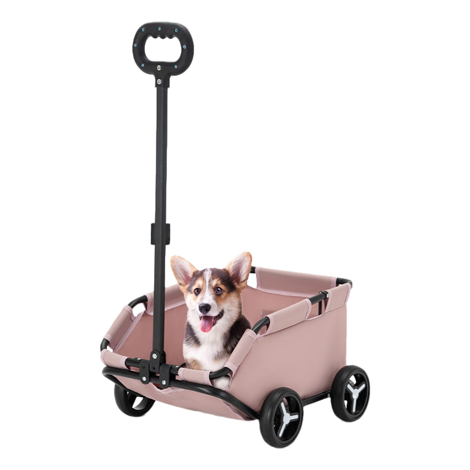 Veeteah Small Dog Stroller | Rolling Cat Carrier Pet Carriage | 4 Wheels Lightweight Folding Trolley Dog Cart for Travelling Shopping Walking Playing