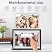FRAMEO Digital Picture Frame - ELIME 10.1 Inch WiFi Digital Photo Frame with 16GB Storage, 1280x800 IPS Touch Screen, Auto-Rotate, Wall Mountable - Virtual Photo Frame - Aluminum Frame Housing