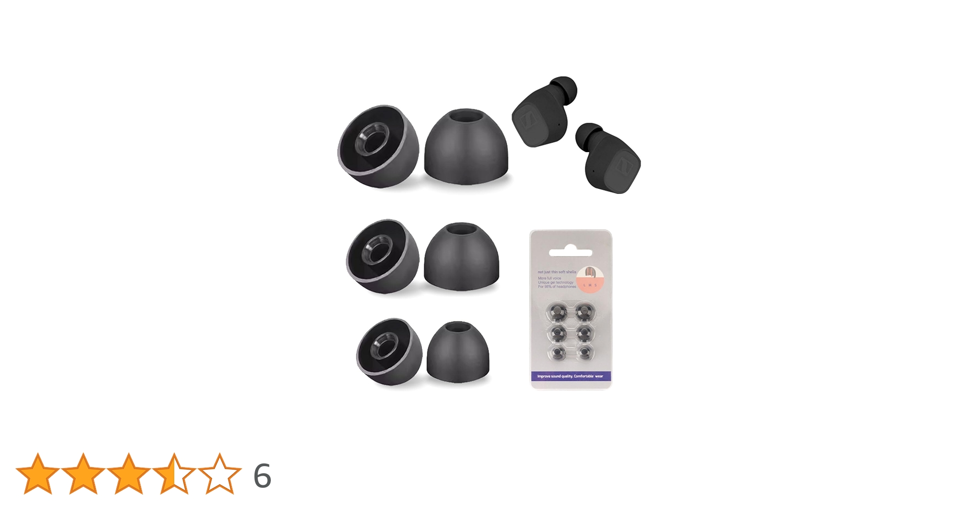 新品未使用　イヤーピース　マクセル　黒　6個セット　シリコン　L 14mm 31tZjE6JtRL.jpg