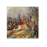 DIYthinker Caratteri del Paesaggio Rurale di Paul Gauguin Olio Famosa Scuole di Oli Impressionismo Pittura Piastrelle di Ceramica Bisque Piccolo