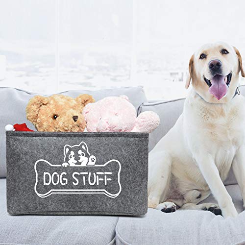 Vumdua Dog Toy Box, Dog Toy Storage Bin with Metal Handles - Collapsible Pet Supplies Storage Basket, Perfect for… - Image 6
