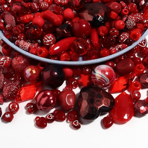 Chuyau160-190pcs Aesthetic Acrylic Assorted Beads Cute Beads for Bracelets Acrylic Charms Kawaii Bead for Women Jewelry Making Bead Bulk for Keychain Making Necklaces DIY Crafts