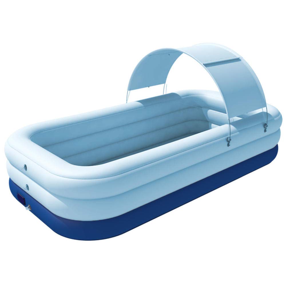 KOHARA Piscina Inflable automática, Piscina Infantil Familiar Gruesa para niños, Piscina Grande con Sombra-2,6 Metros Azul