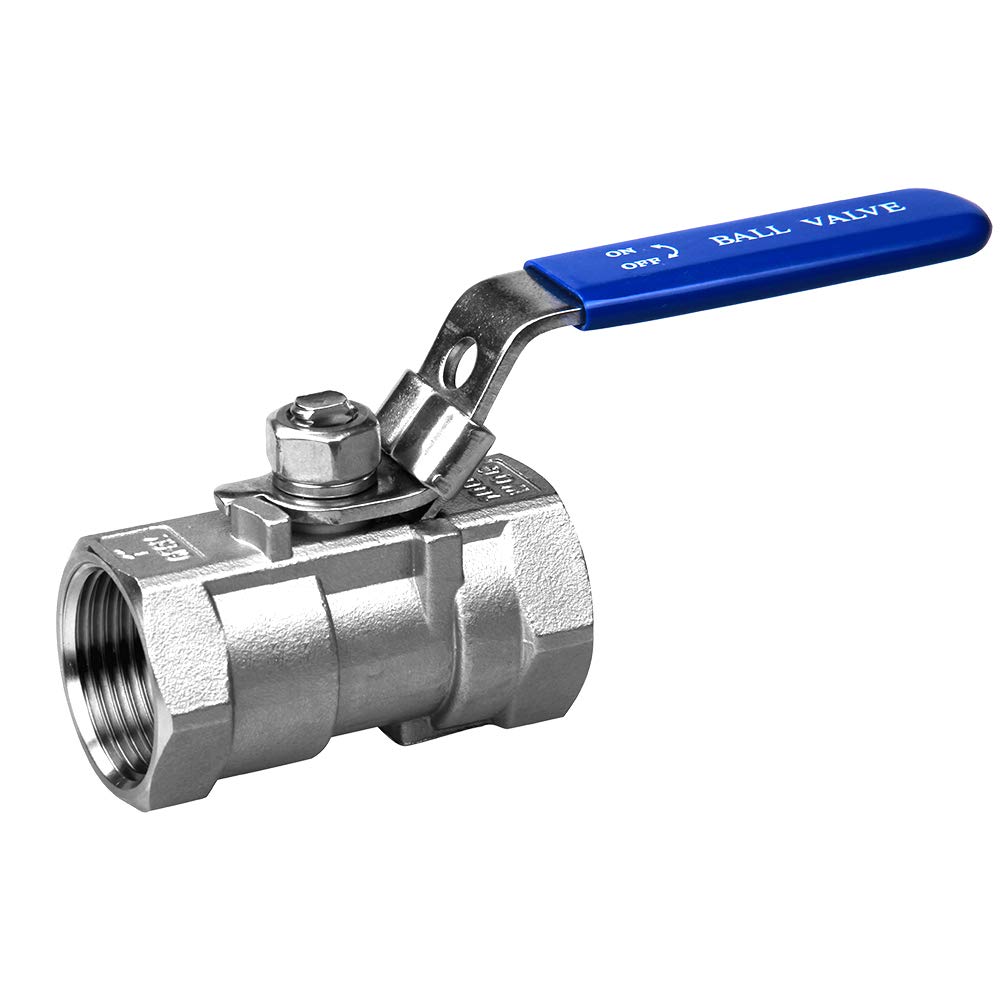 SS316 1PC Ball Valve Female Thread BSP 1/2" 1000PSI
