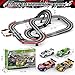 2 in 1 Slot Car Race Track Sets with 4 Slot Cars, 1:43 Electric Car Track for Boys, Dual Racing Game Lap Counter Circular Slope Track Sets, Birthday Gifts Toys for Boys Kids Ages 6 7 8 9 10 11 12