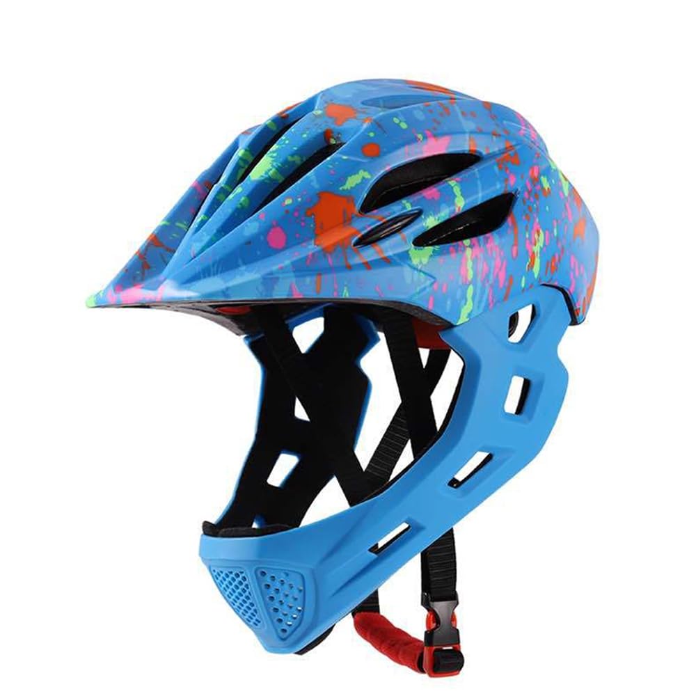 Adjustable Breathable Kids Bike Helmets Toddler Lightweight Full Face Helmets with LED Light