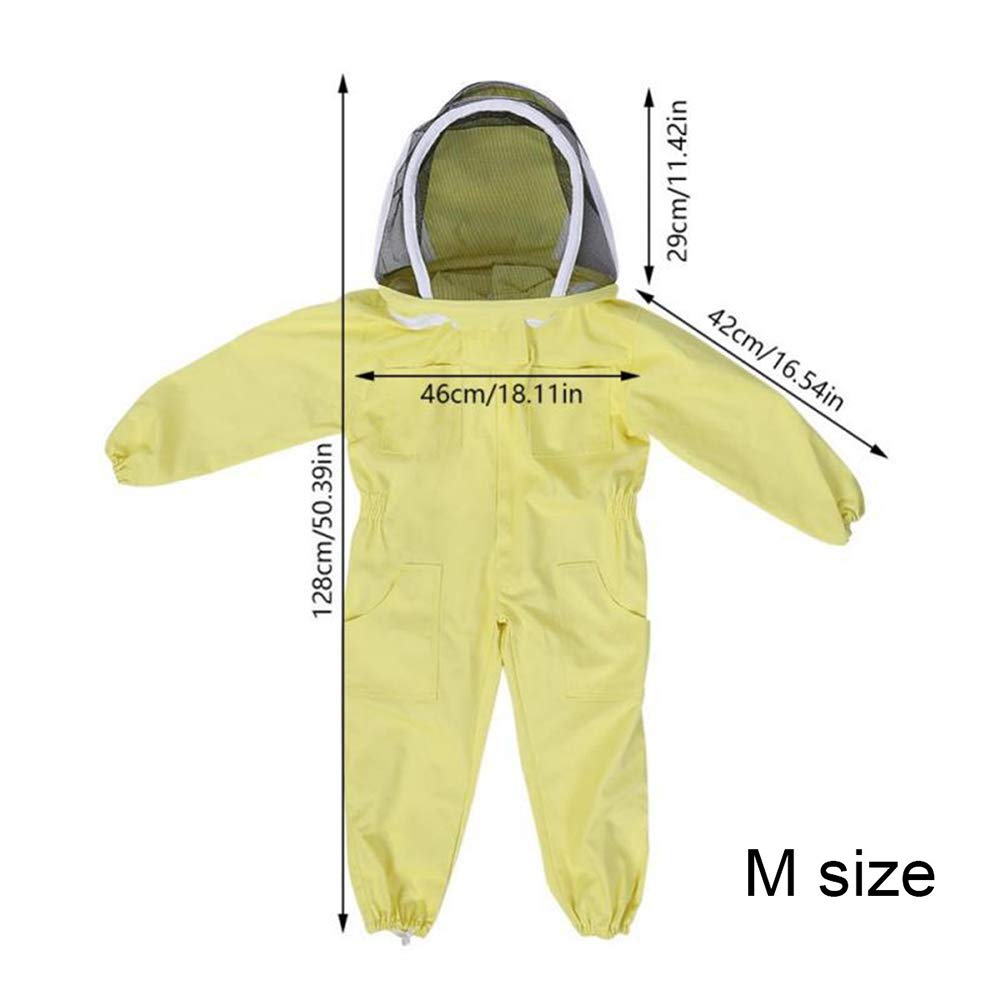 Imkeranzüge für Kinder, Atmungsaktives Imker-Outfit, Ganzkörper-belüftete Imkeranzüge für Kinder (M)