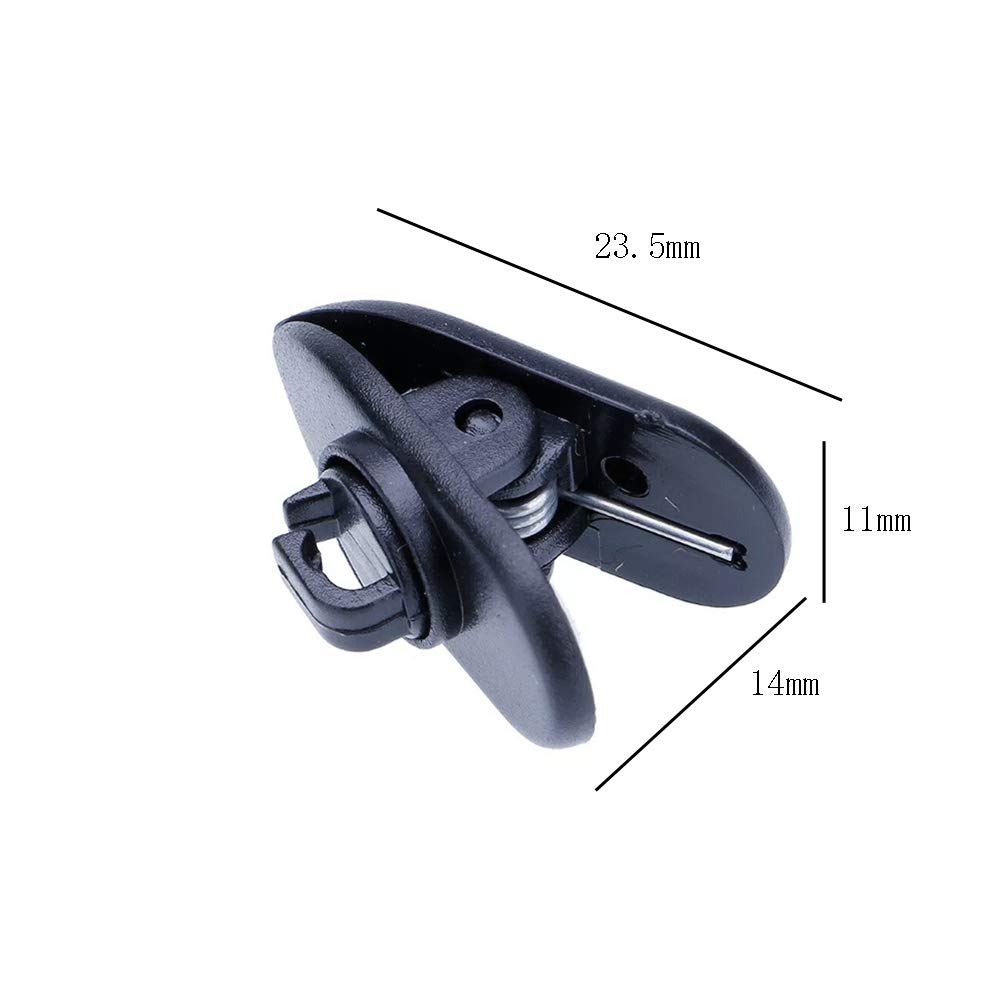 30 Pieces Earphone Wire Clips Headphone Cable Clip Headset Cable Clips Holder Clothing Clip 360 Degree Rotate Earphone Mount Cable Clothing Clip, Black