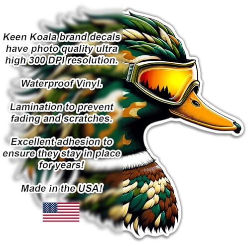Image of Camo Mullet Duck Sticker 4 Inch, Funny Stickers for Adults, Blue Collar Stickers, Camo Waterproof UV & Scratch Resistant Vinyl Duck Stickers, Duck Hunting, Hunting Stickers, Mfd USA (1, 4 Inch)