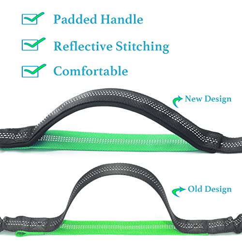 Iyopets Hands Free Dog Leash For Running, Walking, Hiking, Durable Dual-Handle Bungee Leash With Reflective Stitching And An Adjustable Waist Belt, For Up To 150 Lbs Large Dogs (Medium/Large, Black) #TOP2