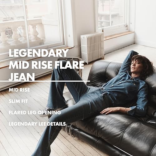 Lee Women's Mid Rise Flare Jeans