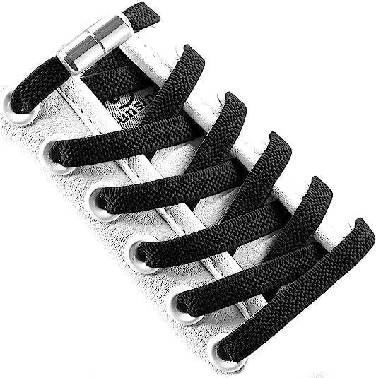 GenericVIETNAM 1Pairs Elastic No Tie Shoelaces with magnetic buckles,Tieless Elastic Shoe Laces for Sneaker, Stretch Tieless Shoelaces for Adults and Kids
