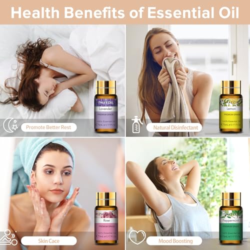 15PCS Essential Oils Gift Set - Premium Quality 100% Natural Pure Essential Oils for Aromatherapy Diffuser Yoga Home Office Soap Candle Making- 5ml/Bottle