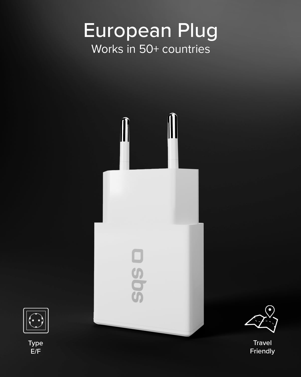 SBS Extra Slim GaN Charger 30W USB-C, GaN Technology, Power Delivery (PD 3.0 PPS), Szybkie ładowanie, ładowarka do iPhone'a, Androida, Tabletu i MacBooka Neo, Kompaktowy, Szary