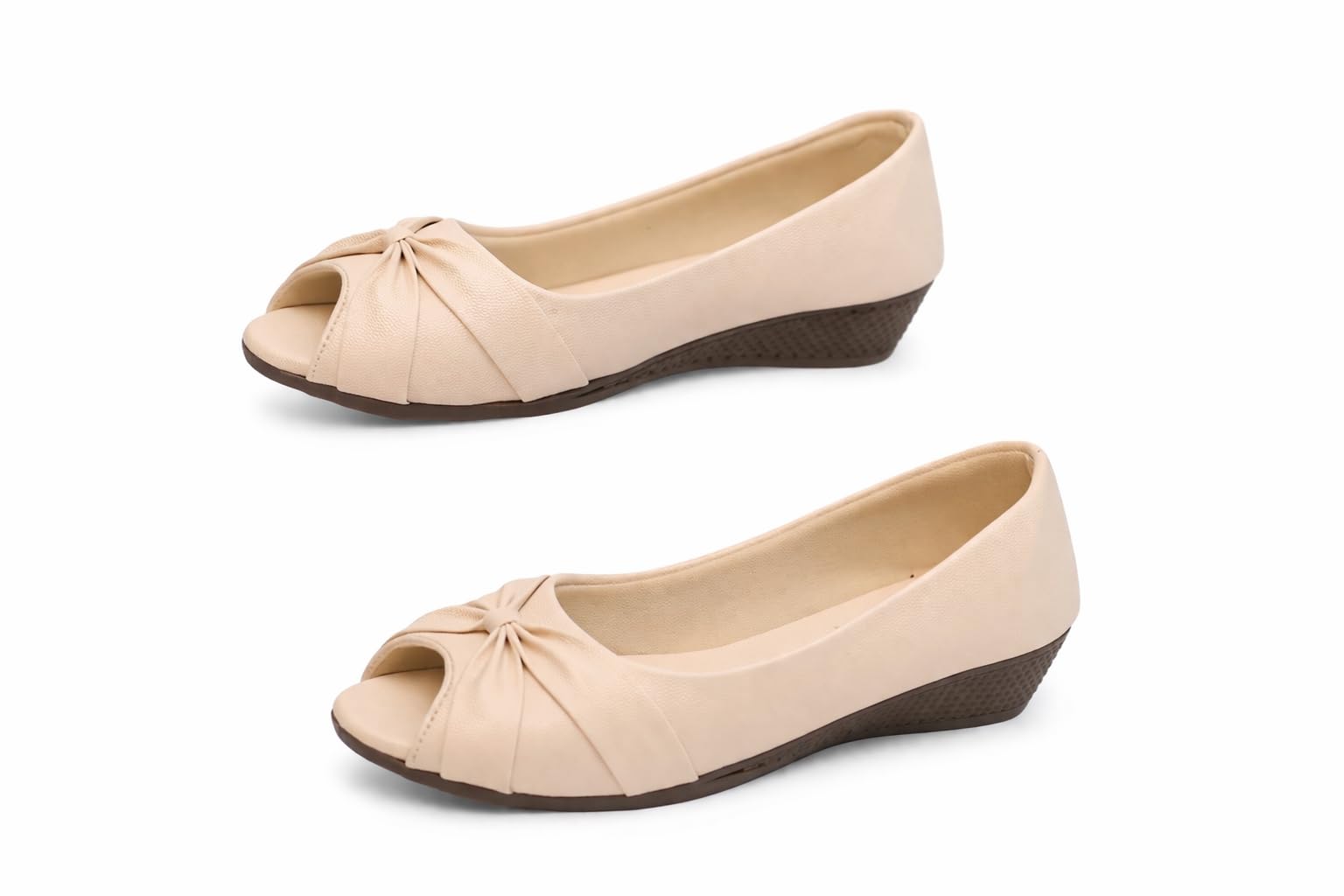 Women Cream Loafers Slip-On Flats with Buckle Detail – Comfortable Casual Office Wear Shoes-picture-42