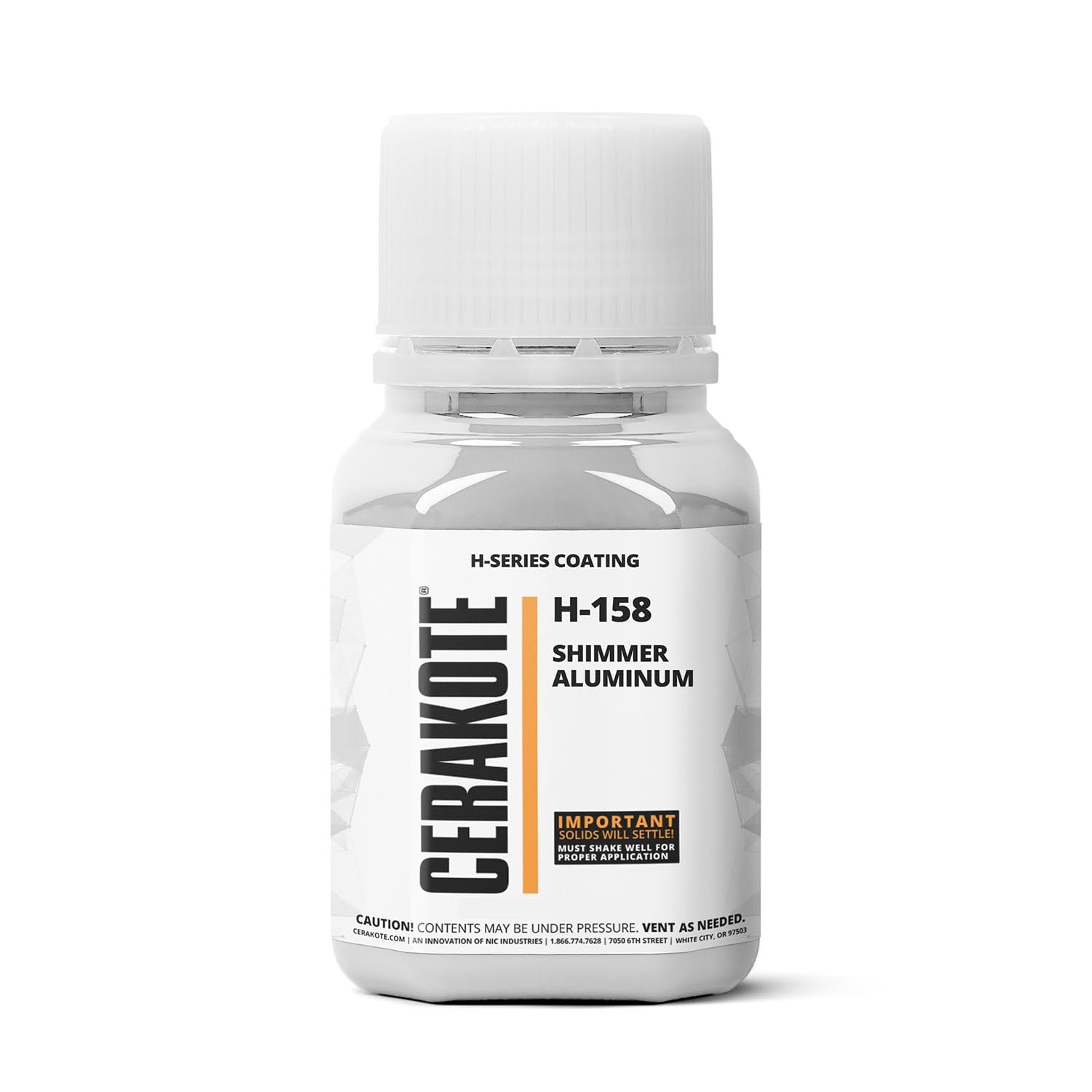 CERAKOTE (Oven Cure) H-Series Shimmer Aluminum [ 4oz ] H-158T - Our Ceramic Technology Combines Performance with Color on All- Metals, Polymers + More - (Part B) Included