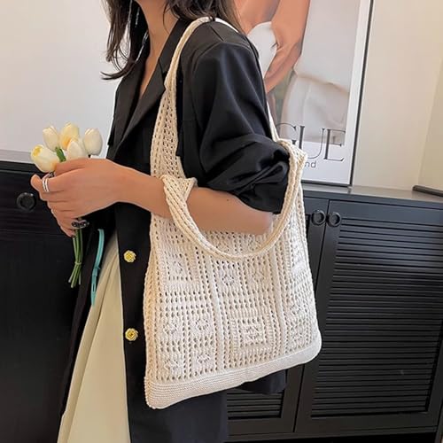 Bolso de playa crochet para mujer miniatura 3