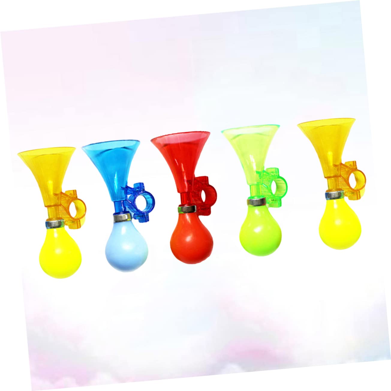 BCOATH Plastic Bike Horn Loud Air Horn Handlebar Mount Trumpet Bell for Cycling Safety Random Color