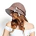 Afala Women Packable Beach Summer Hats Bucket Hats Cloche Hats, Lightweight Foldable for Travel Vacation (Brown)