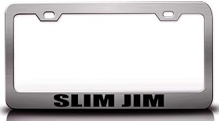 Slim Jim w/Hearts Food Vegetable Fruit Metal Car SUV Truck License Plate Frame Ch i32