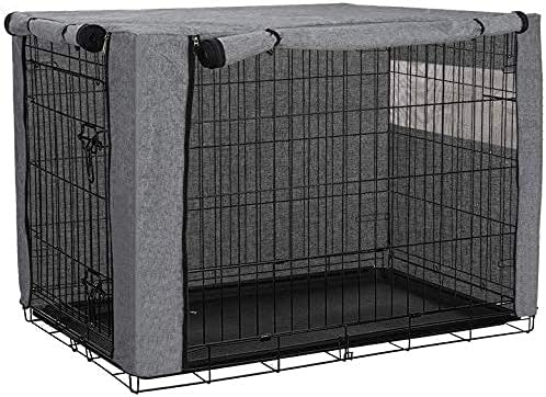 Durable Windproof Dog Crate Cover for Metal Crate Indoor Outdoor Protection