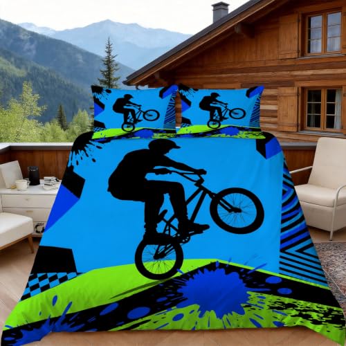 Housse couette 220x240 fermeture éclair pour lit deux personnes BMX - 5