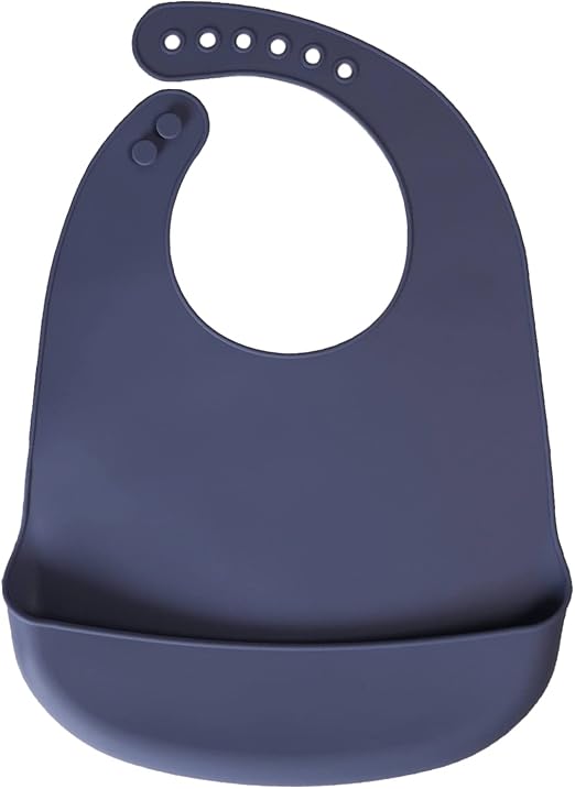 Silicone Bibs For Babies- BPA-Free Waterproof Bib With Pocket- Dishwasher Safe Feeding Bib With Food Catcher