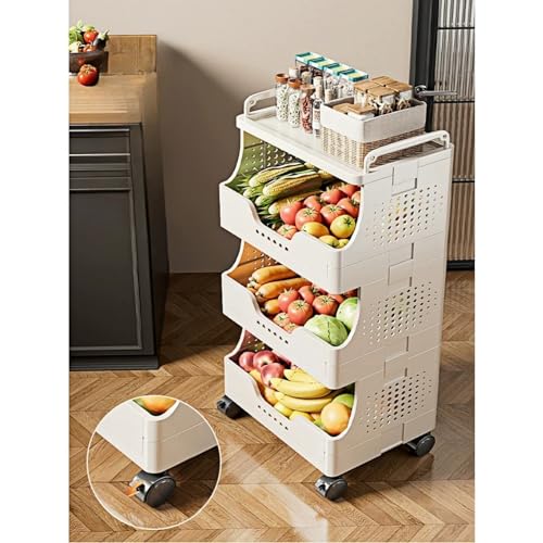 Chariot de rangement cuisine roulant pour libérer vos plans de travail