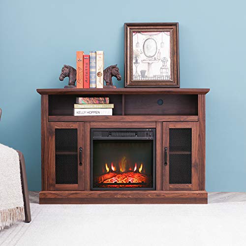 VACA KEY 47" Wide Electric Fireplace TV Stand Console for TVs up to