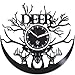 Kovides Vinyl-Wanduhr, Hirsch-Dekor, handgefertigt, bestes Geschenk für Ehemann, Hirsch, Geschenk für Mann, Freund, Valentinstagsgeschenk, Vinyl-Schallplattenuhr, Tierliebhaber-Geschenk