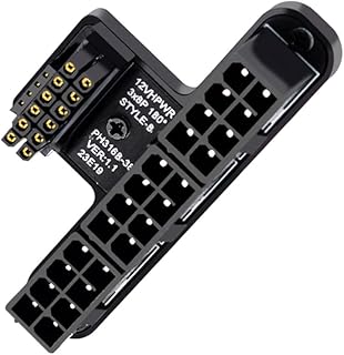 xiwai ATX3.0 GPU PCI-E 5.0 Connector, 90 Degree Up Angled 12V HPWR Power Modular to Three ATX 8P Adapter for 4080 5090TI 12+4P Graphics Card