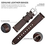 BISONSTRAP Men's Watch Bands, Hand-Stitched Leather Watch Straps, Quick Release, 18mm 19mm 20mm 21mm 22mm - Image 4