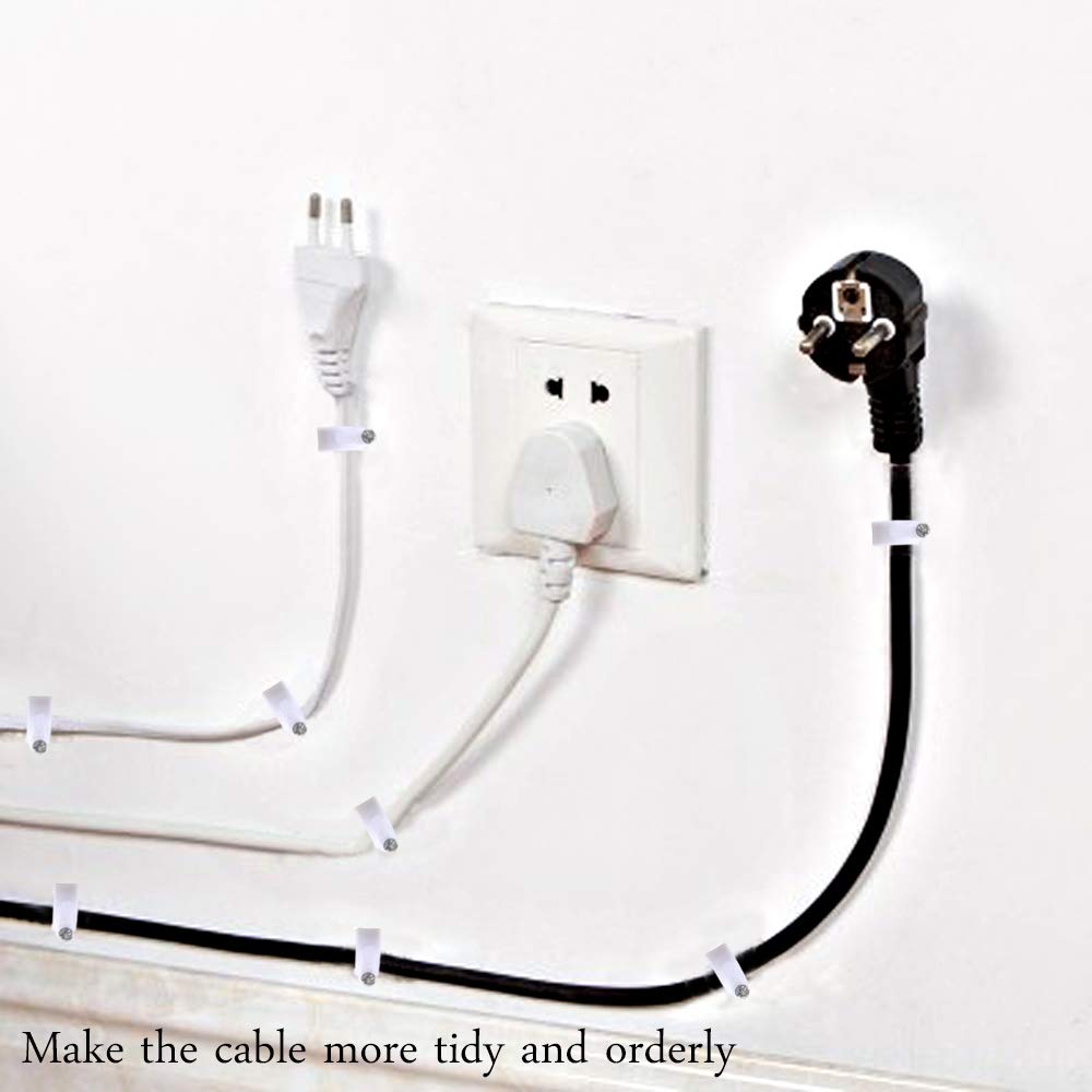 400 Stück Kabelschellen Set - Kabelhalter Mit Nagel Für Saubere Kabelmanagement