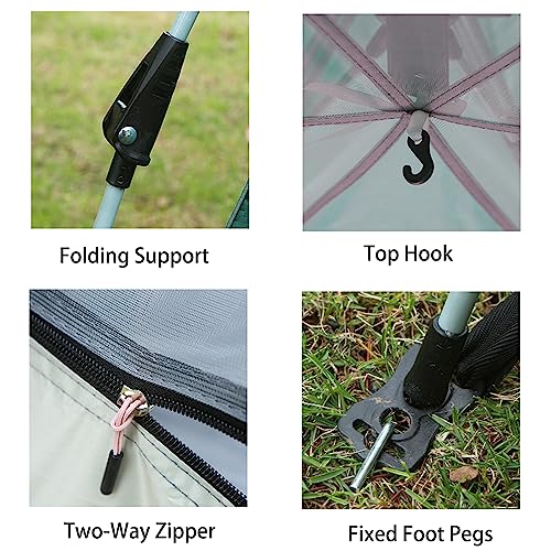 Carpa para camping 3-5 personas pop up impermeable verde miniatura 5