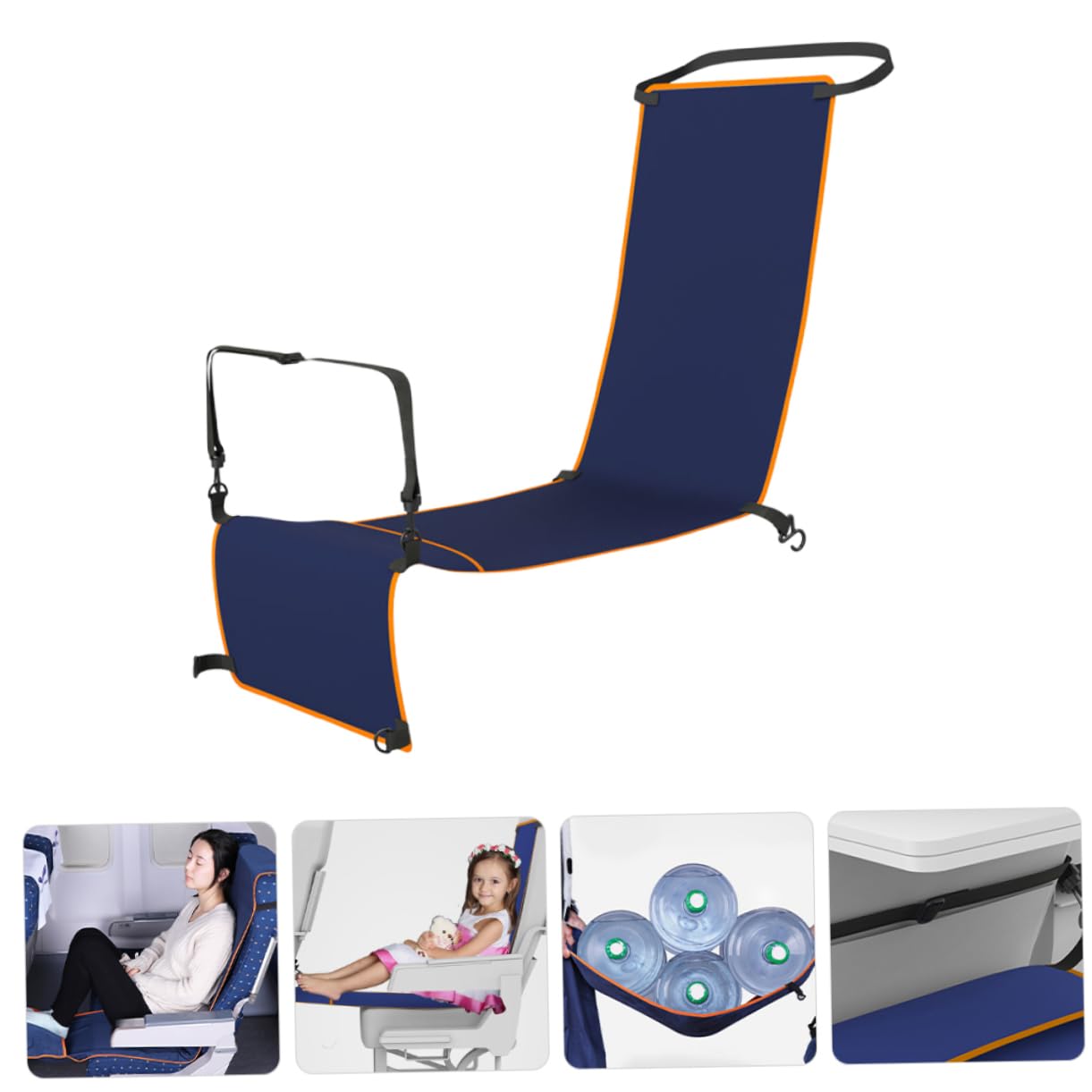 POPETPOP Poggiapiedi Da Viaggio Pieghevole e Leggero Hammock Per Gambe Per Sonno Confortevole Su Aereo Treno e Autobus Accessorio Per Lunghi Spostamenti
