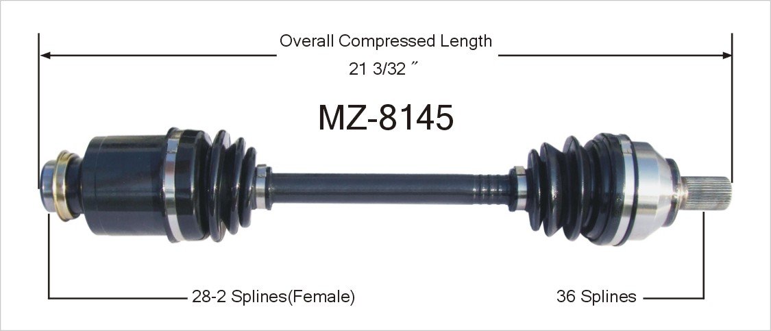 SurTrack MZ-8145 CV Axle Shaft : Amazon.co.uk: Automotive